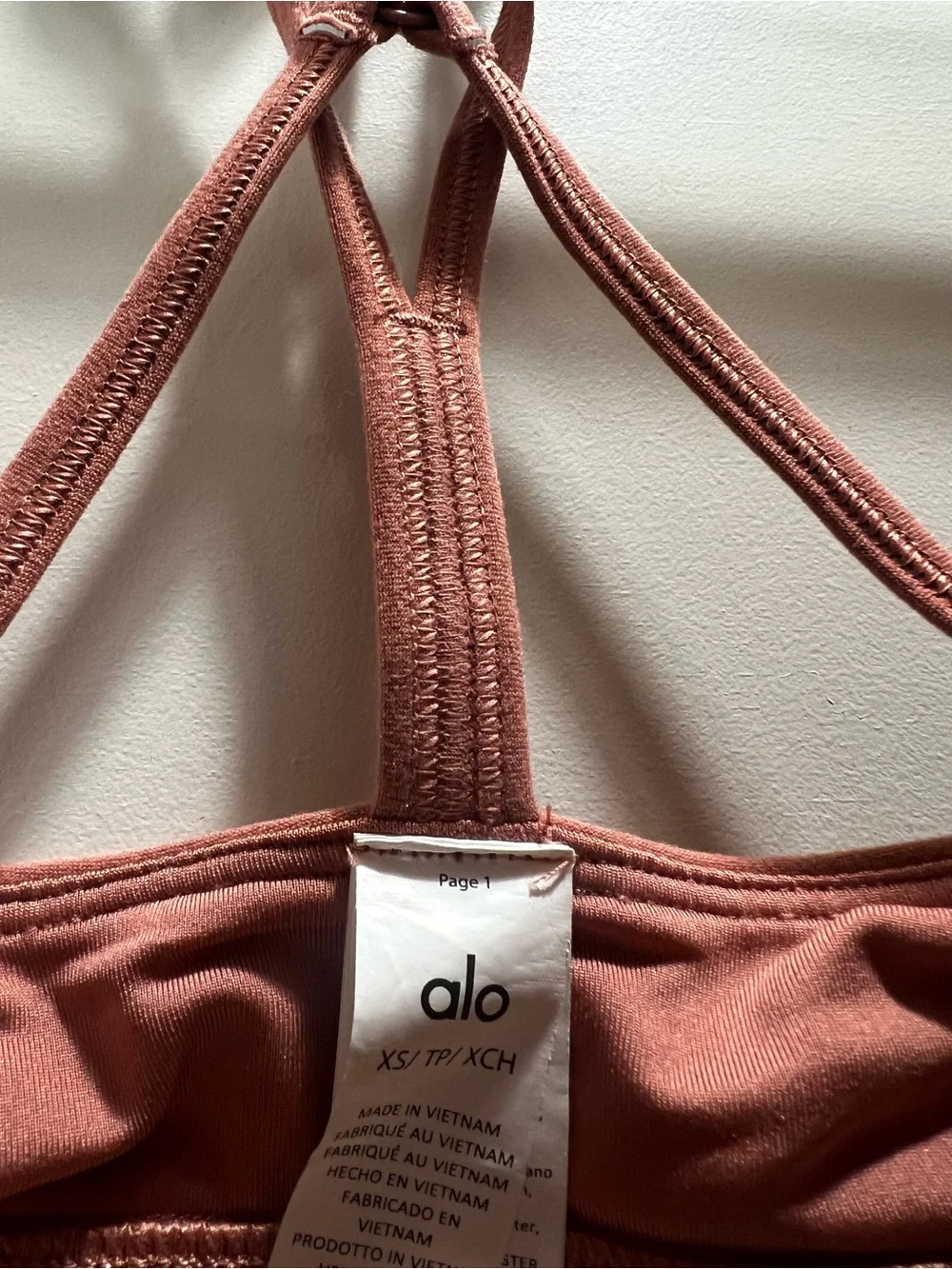 Alo Yoga AloSoft Lavish Bra and High-Waist Alosoft Lounge Legging in Terracotta